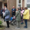 The prayer walk began with prayers at our Church